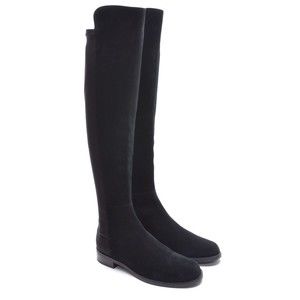 Stuart Weitzman 5050 Black Suede Over The Knee Boot 6 B
